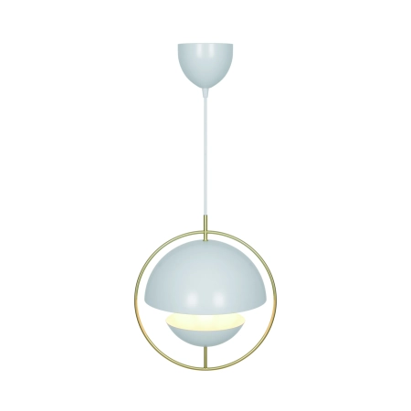 Lampa wisząca  z mosiężnym pierścieniem i białym metalowym kloszem Tavia NO2412353001 - Nordlux